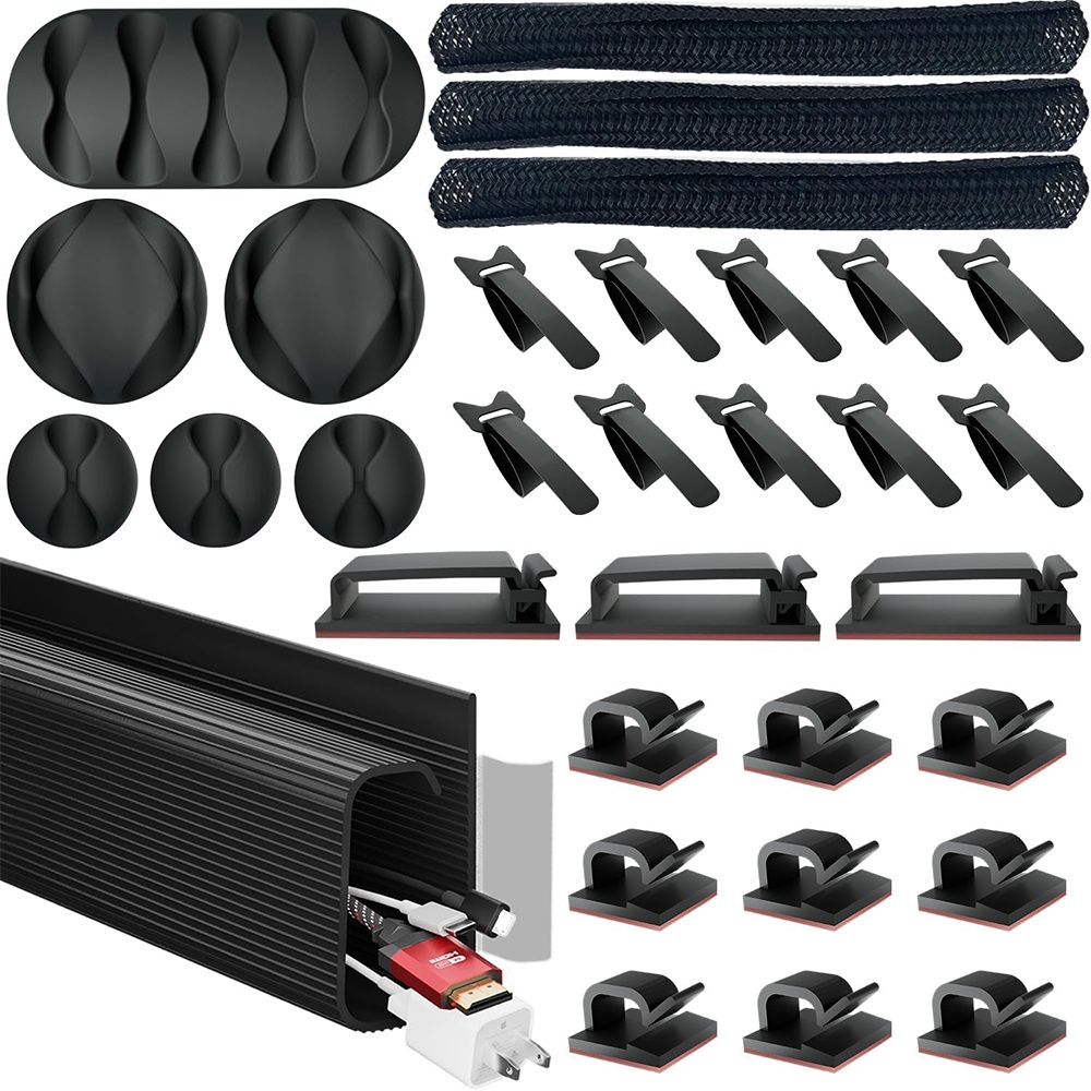 32Pcs Desk Under Cable Managem - đánh giá và giá Sleeved Cable Kit
