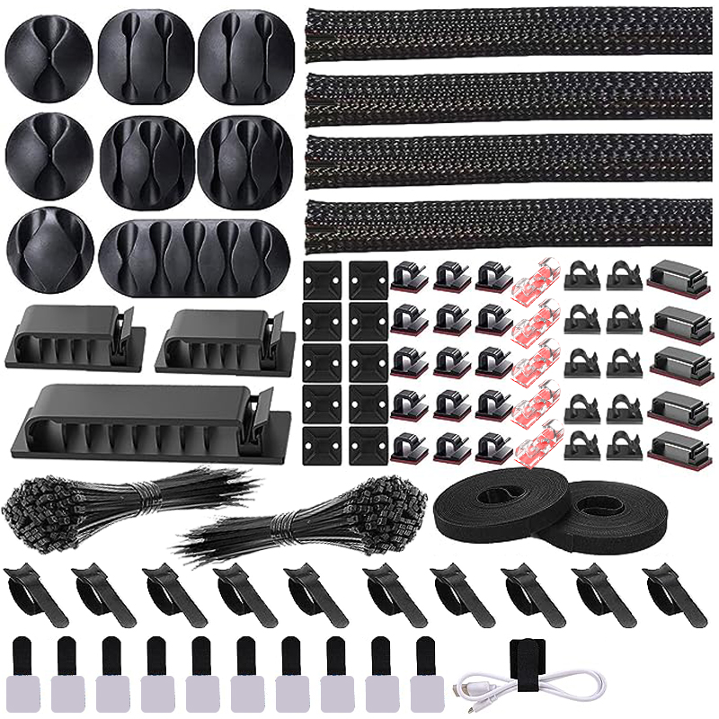 282/352/367 Pcs Cable Organize - đánh giá và giá Sleeved Cable Kit